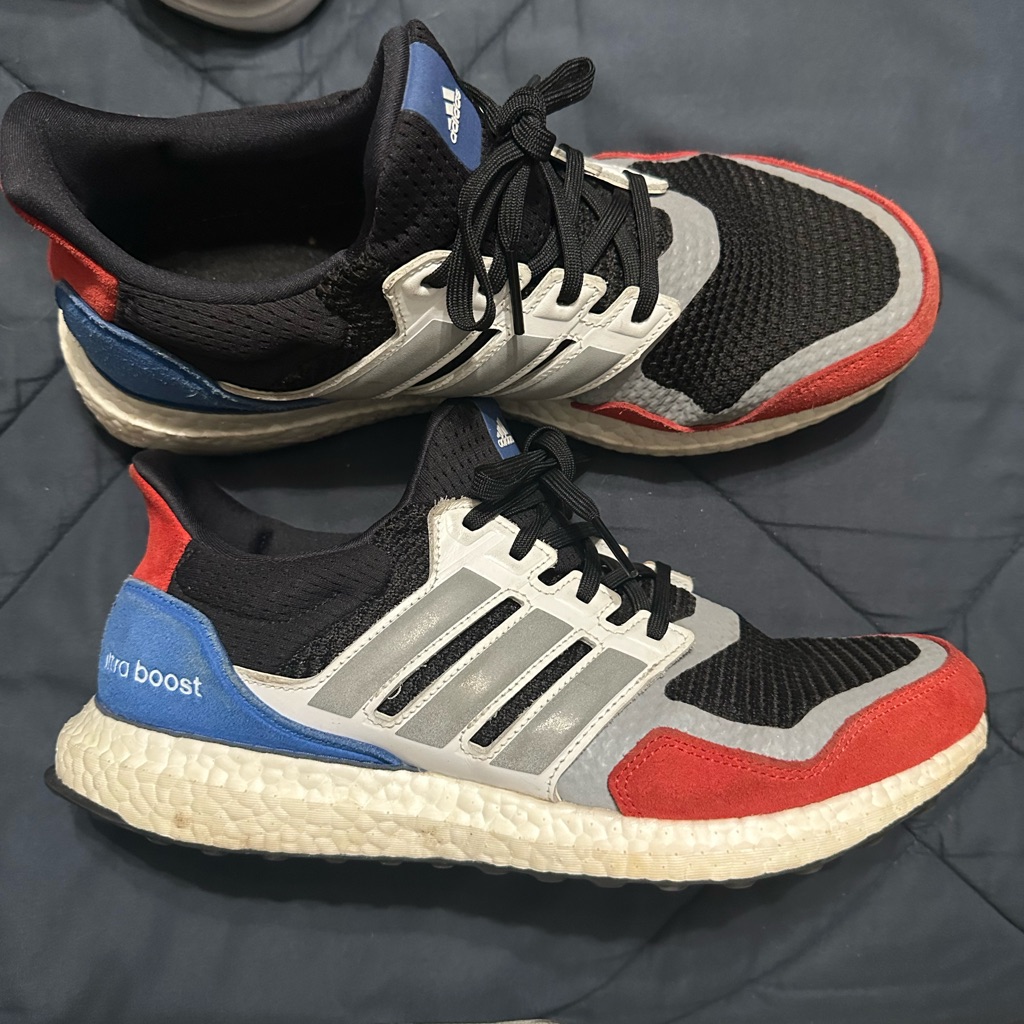 Adidas Ultra Boost Black Red Blue Sneakers